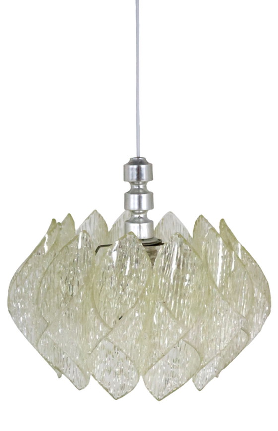 Image 1 of Frosted Ice kokerlamp - jaren 60 design "Friesoyte"
