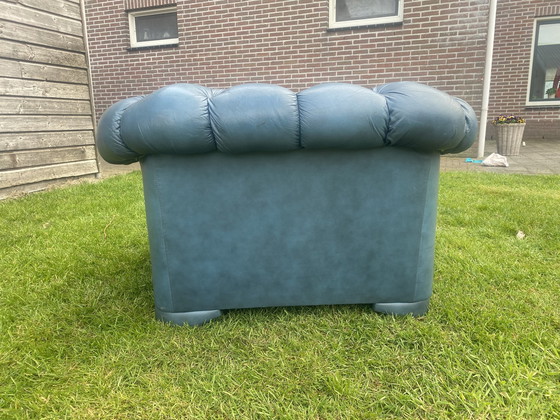 Image 1 of Chesterfield Sessel blau