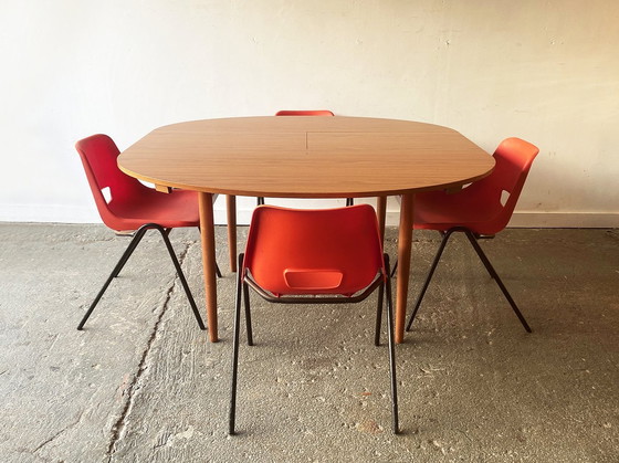 Image 1 of 1960S Mid-Century Modern Dining Set von Schreiber Furniture und Ab Tubular Products