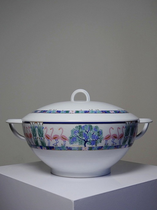 Suppenschüssel aus Limoges-Feinporzellan Bernardaud Borel 1986 Limitiert