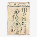 Hellbrauner marokkanischer Berber-Boujaad-Teppich