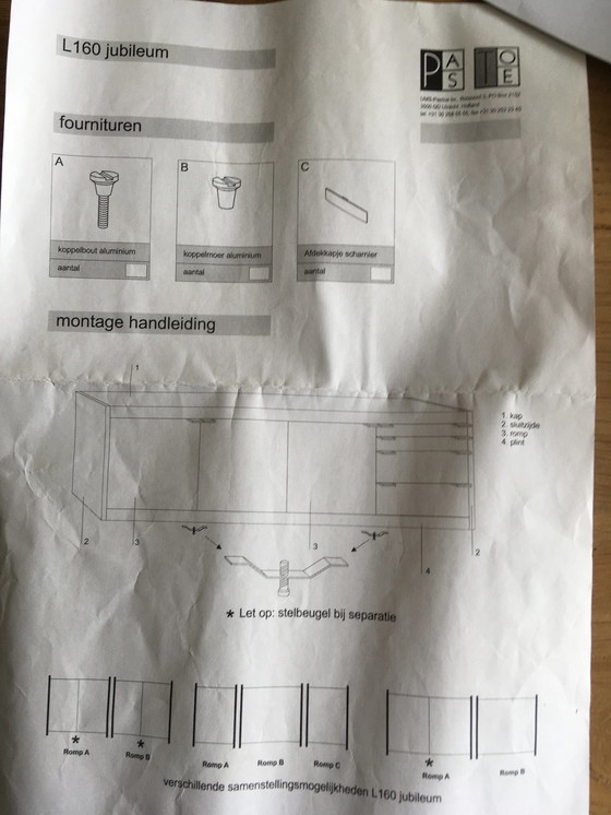 Image 1 of Pastoe Sideboard L160 Jubilee – Kirschholz mit Weiß