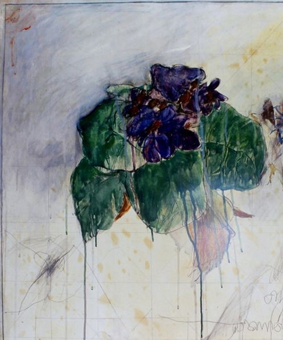 Image 1 of Bruno Bruni (1935) Farboffsetlithografie FIORE Handsigniert.