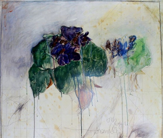 Image 1 of Bruno Bruni (1935) Farboffsetlithografie FIORE Handsigniert.