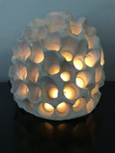 Tischlampe aus Kalkstein