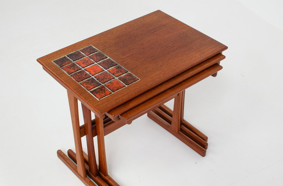 Image 1 of Set dänischer Beistelltische aus Teakholz