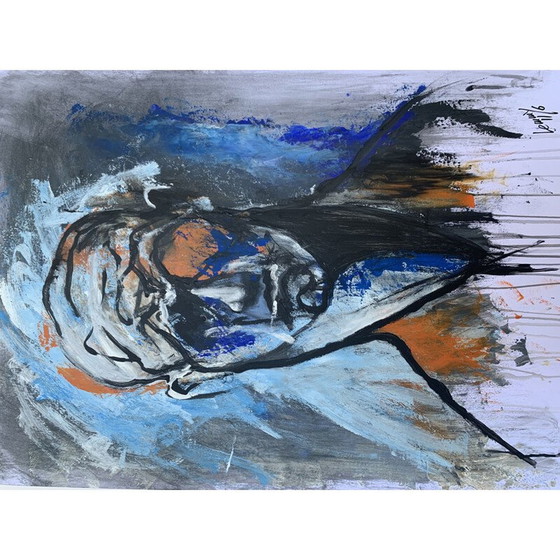 Image 1 of Vintage-Acryl-Gesichtsbemalung von Lemmy Gonthier, 2014