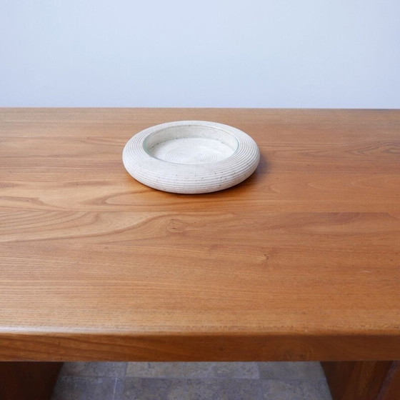 Image 1 of Paar Vintage-Schalen aus Travertin und Glas, Italien 1970