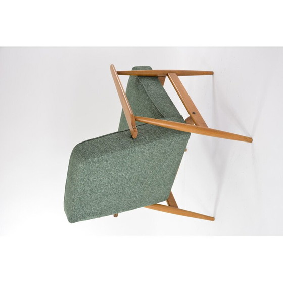 Image 1 of Vintage Fox Sessel grün gesprenkelt, Polen 1960er Jahre