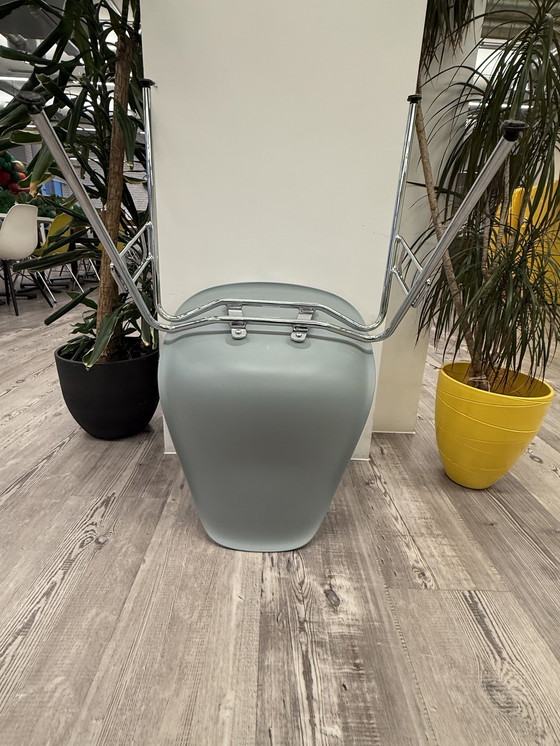 Image 1 of 8X Vitra Eames Dss 729 Chair Eisgrau auf Chromdrahtfüßen 2019