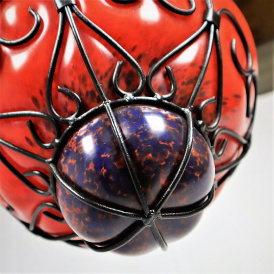 Image 1 of Venezianische Laterne aus geblasenem Muranoglas, 1970