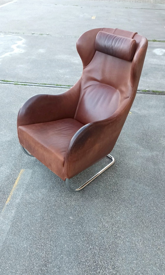 Image 1 of Wittmann 'Joly' leren fauteuil, Cognac