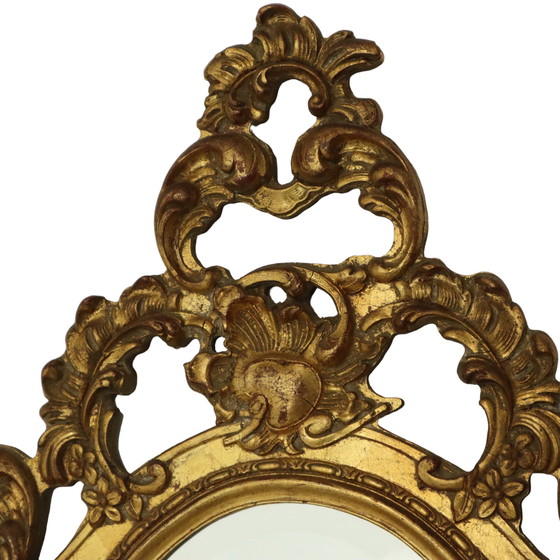 Image 1 of Französischer Gold-Barock-Spiegel im Rokoko-Stil