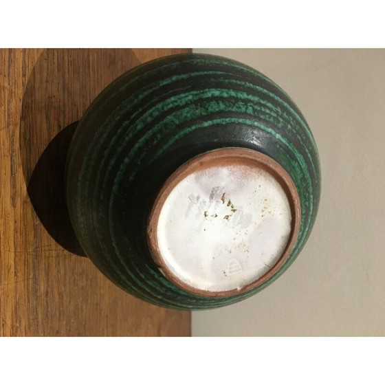 Image 1 of Grüne Vase aus Keramik, 1950