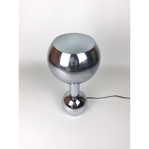 Vintage Tischlampe aus Edelstahl