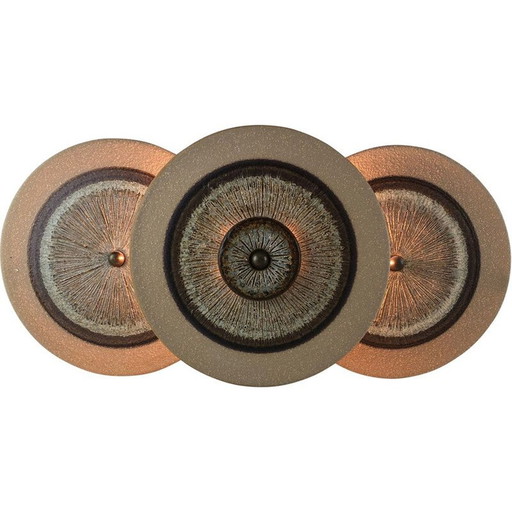 Wandleuchte aus Steingut von Noomi Backhausen und Paul Brandborg für Søholm, Dänemark 1960