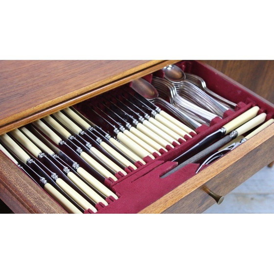 Image 1 of Mid Century Anrichte mit Front aus gemasertem indischem Lorbeer von Robert Heritage