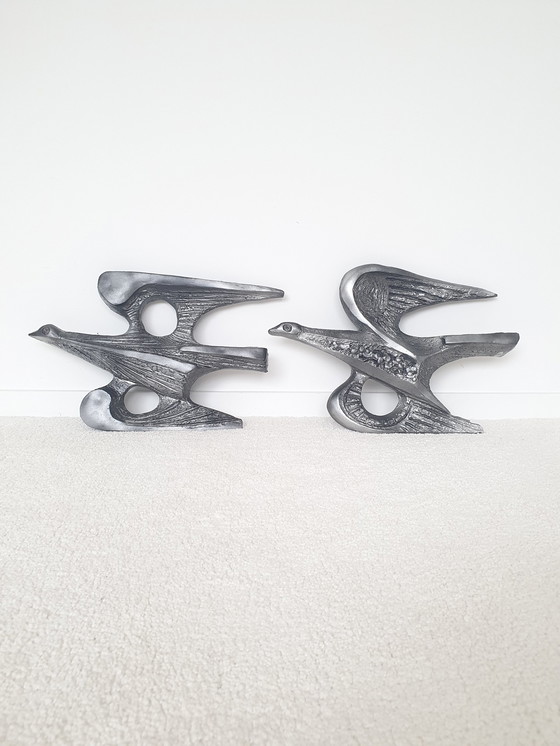 Image 1 of Brutalistische Wandskulptur Vogel