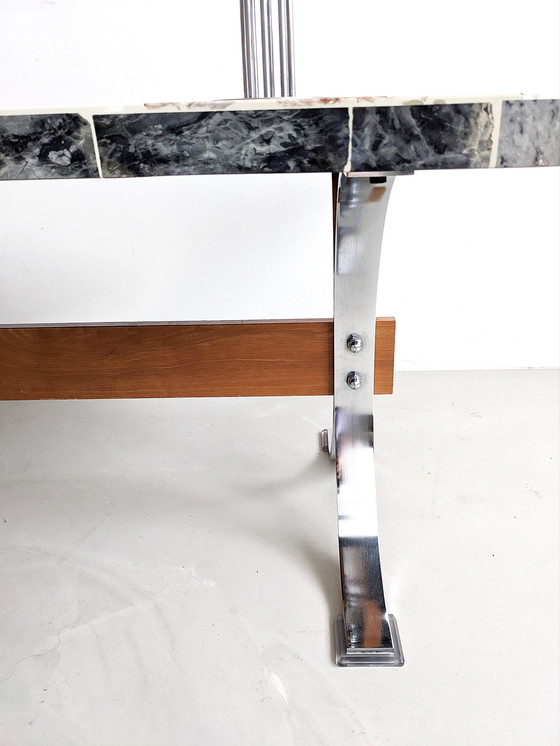Image 1 of Marmor & Chrom Couchtisch