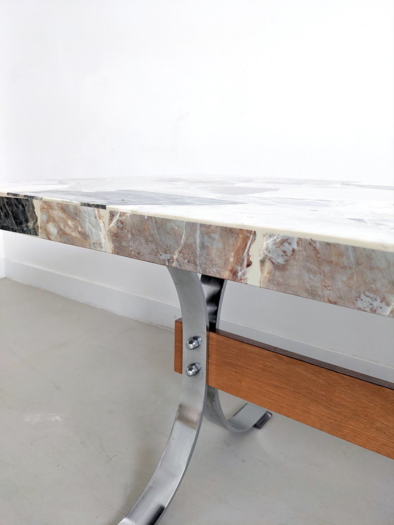 Image 1 of Marmor & Chrom Couchtisch