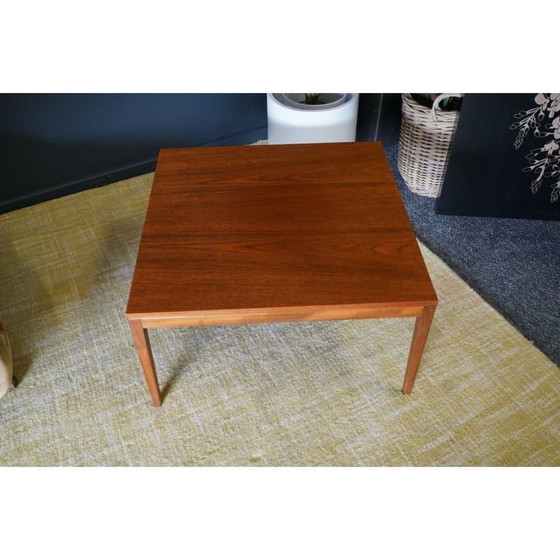 Image 1 of Mid Century Teakholz quadratischer Couchtisch, 1960er Jahre