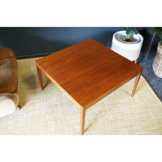 Image 1 of Mid Century Teakholz quadratischer Couchtisch, 1960er Jahre