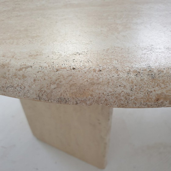 Image 1 of Italienischer Couchtisch aus Travertin, 1980er Jahre