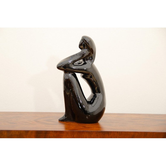 Image 1 of Keramikskulptur eines nackten Mädchens von Jitka Forejtová, Tschechoslowakei 1960