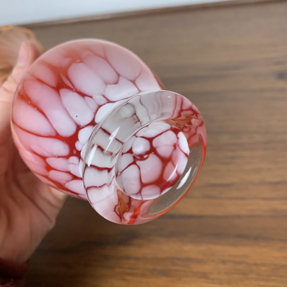 Image 1 of Soliflore aus mundgeblasenem Glas in Rot/Orange-Tönen