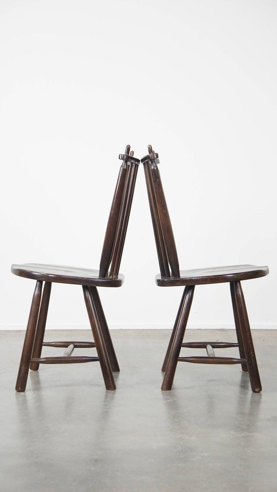 Image 1 of 4 X Vintage Holz Design Bars Stuhl