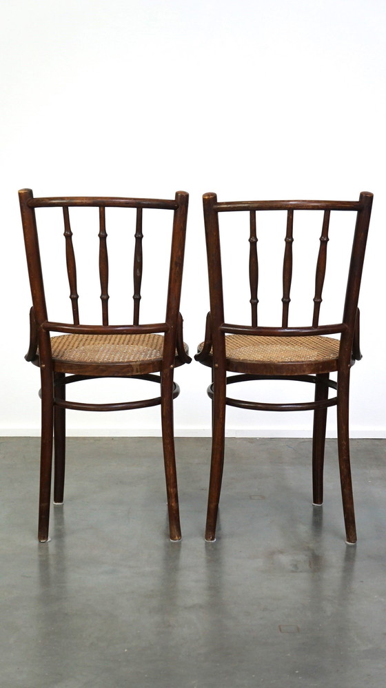 Image 1 of 4 X Thonet Bistrostuhl mit mattiertem Sitz