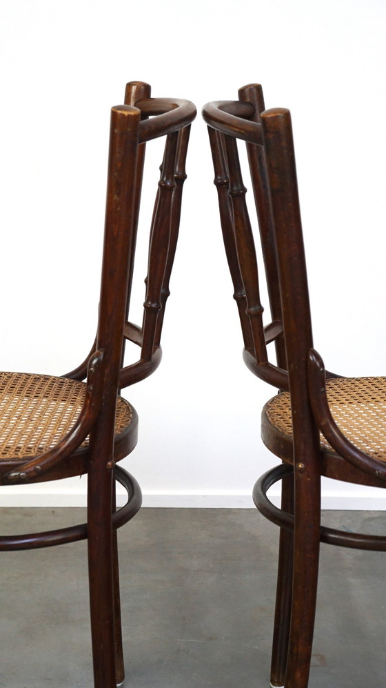 Image 1 of 4 X Thonet Bistrostuhl mit mattiertem Sitz