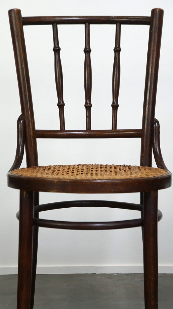 Image 1 of 4 X Thonet Bistrostuhl mit mattiertem Sitz