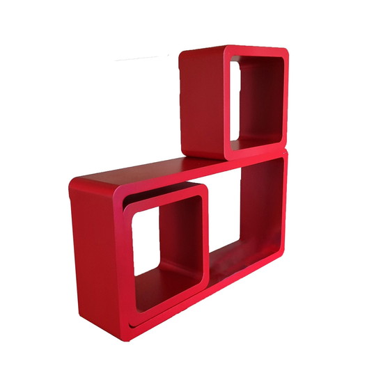 Image 1 of Vintage-Regale - Modulare Elemente - Lackiertes Holz - 1980