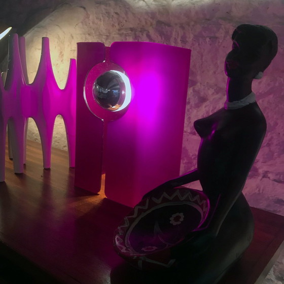 Image 1 of Vintage Tischlampe - V.Fuschia - Space Age - 1970