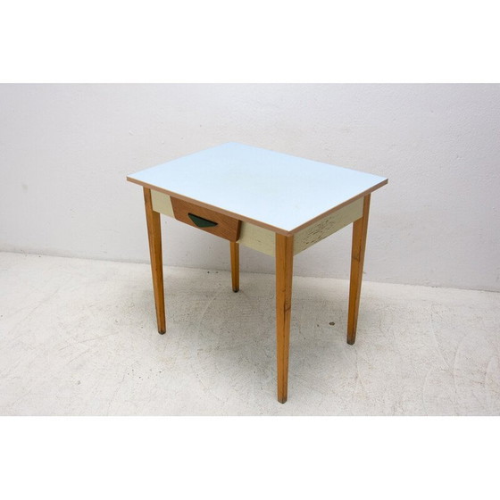 Image 1 of Mid Century Beistelltisch aus Holz und Formica, Tschechoslowakei 1960er Jahre