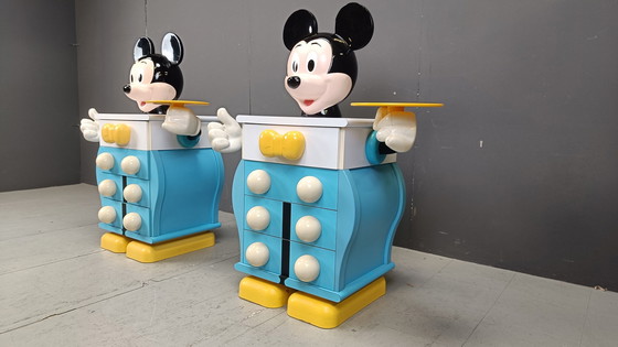 Image 1 of Paar seltene Mickey Mouse Kommoden von Starform, Frankreich, 1988