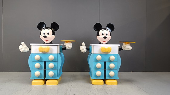 Image 1 of Paar seltene Mickey Mouse Kommoden von Starform, Frankreich, 1988