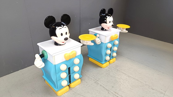 Image 1 of Paar seltene Mickey Mouse Kommoden von Starform, Frankreich, 1988