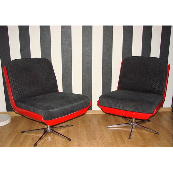 Image 1 of Paar vintage lackierte Fiberglas-Sessel, Deutschland 1960er Jahre