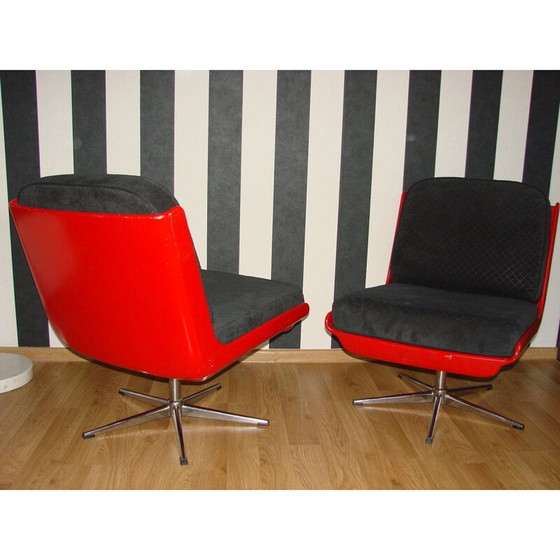 Image 1 of Paar vintage lackierte Fiberglas-Sessel, Deutschland 1960er Jahre