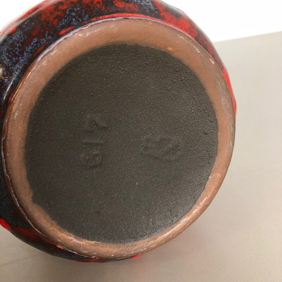 Image 1 of Vintage Vase aus farbiger Lava-Keramik von Gräflich Ortenburg, Deutschland 1960