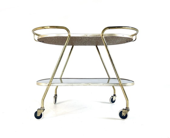 Image 1 of Trolley aus Messing und Formica