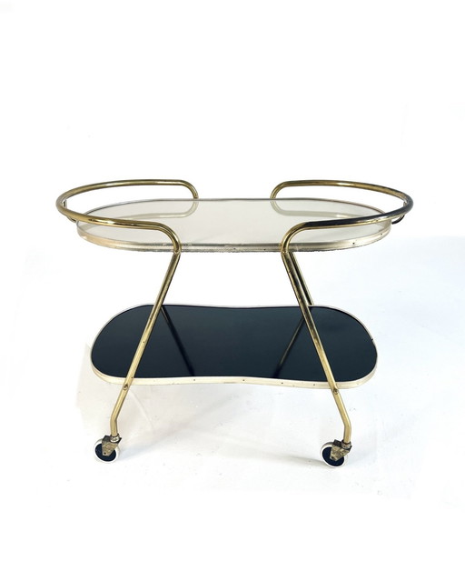 Trolley aus Messing und Formica