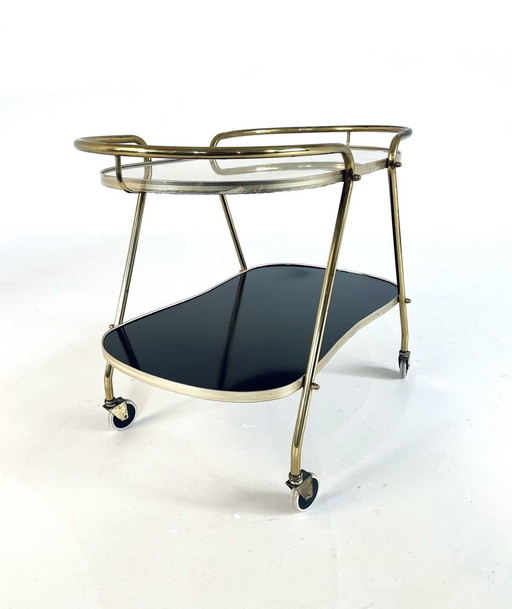 Trolley aus Messing und Formica