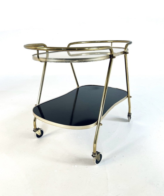 Image 1 of Trolley aus Messing und Formica