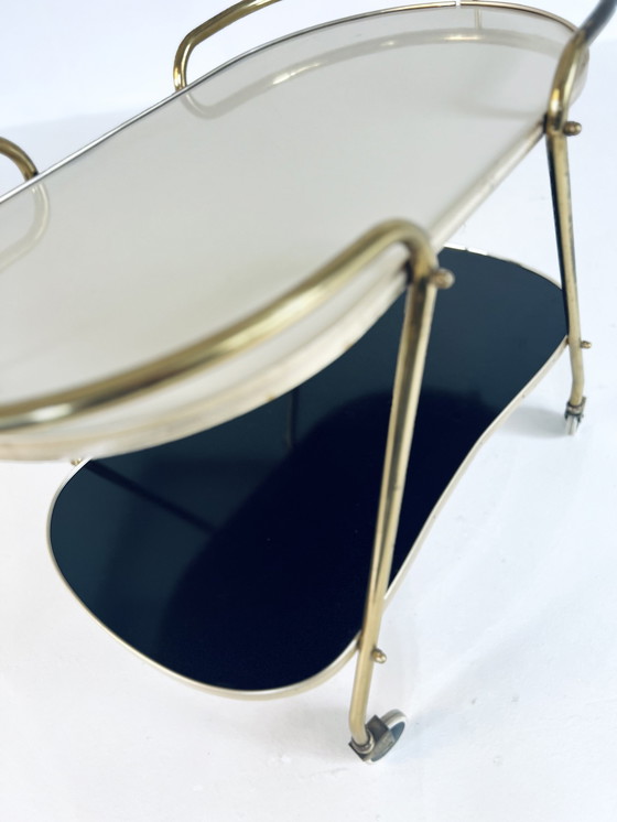 Image 1 of Trolley aus Messing und Formica