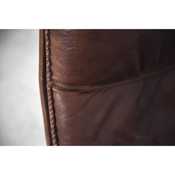 Image 1 of Verstellbarer Vintage-Ledersessel mit Ottomane von Berg Furniture, 1970