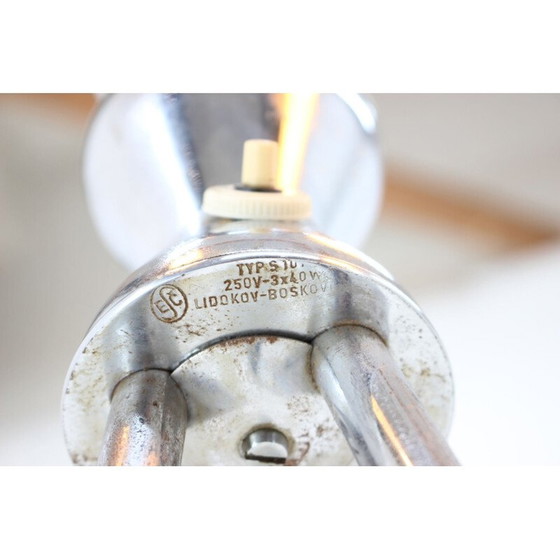 Image 1 of Verchromte Stehlampe mit Schirm, Tschechoslowakei 1960