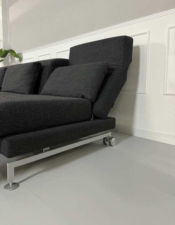 Image 1 of Brühl Moule Ecksofa Stoff Sofa Couch Schlaffunktion Grau Rollen